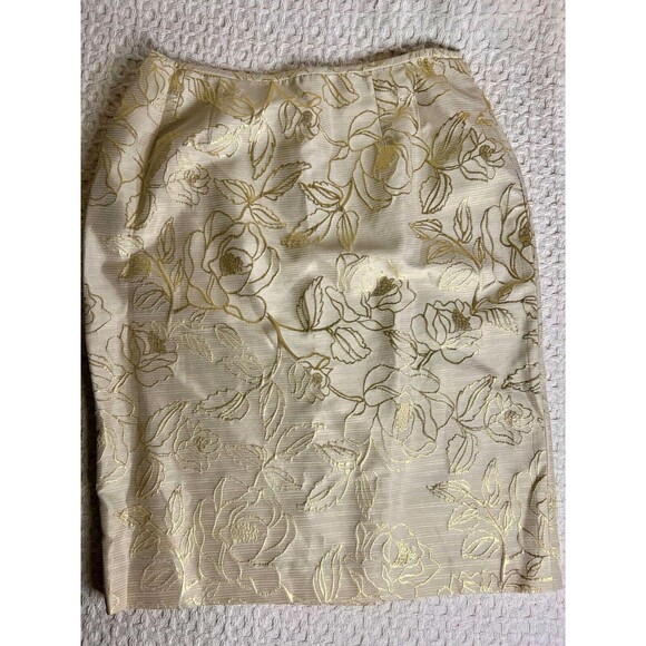 Kasper Metallic Gold Knee Length Professional Career Work Womens size12 Skirt - Picture 6 of 6